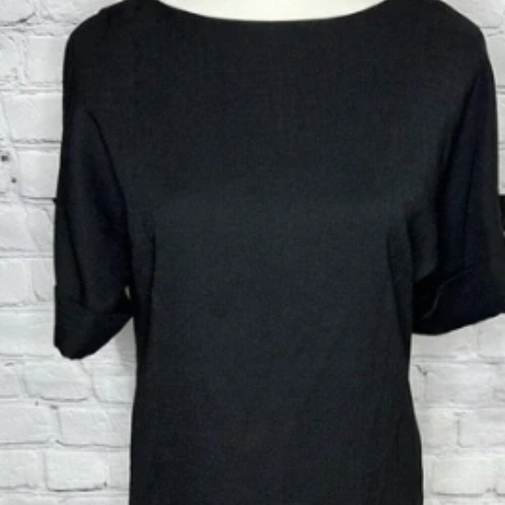 Badgley Mischka Black turnlock sleeve dress